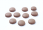 Preview: 48 Macaron Halbschalen Kakao von sweetART